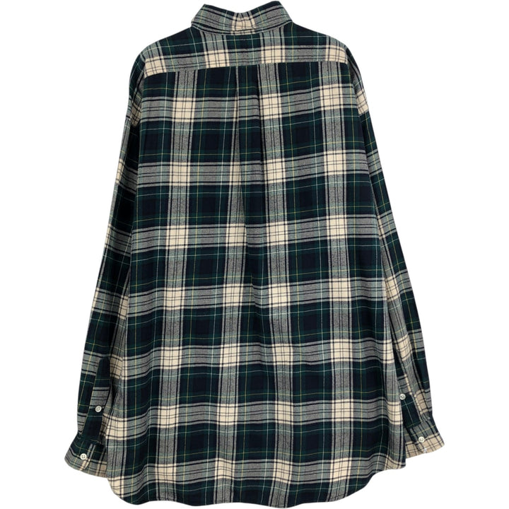 Ralph Lauren BLAKE long sleeve button down check shirt, men's XL size cotton Green type dark green Vintage Second Hand