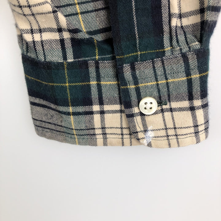 Ralph Lauren BLAKE long sleeve button down check shirt, men's XL size cotton Green type dark green Vintage Second Hand
