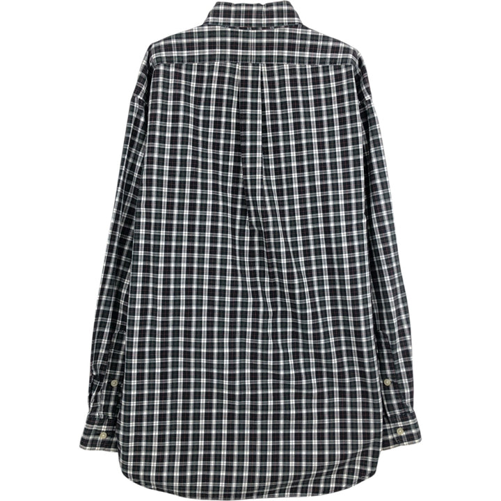 Ralph Lauren RALPH LAUREN GOLF TILDEN Long Sleeve Button Down Check Shirt Men's M cotton navy blue type Vintage Second Hand