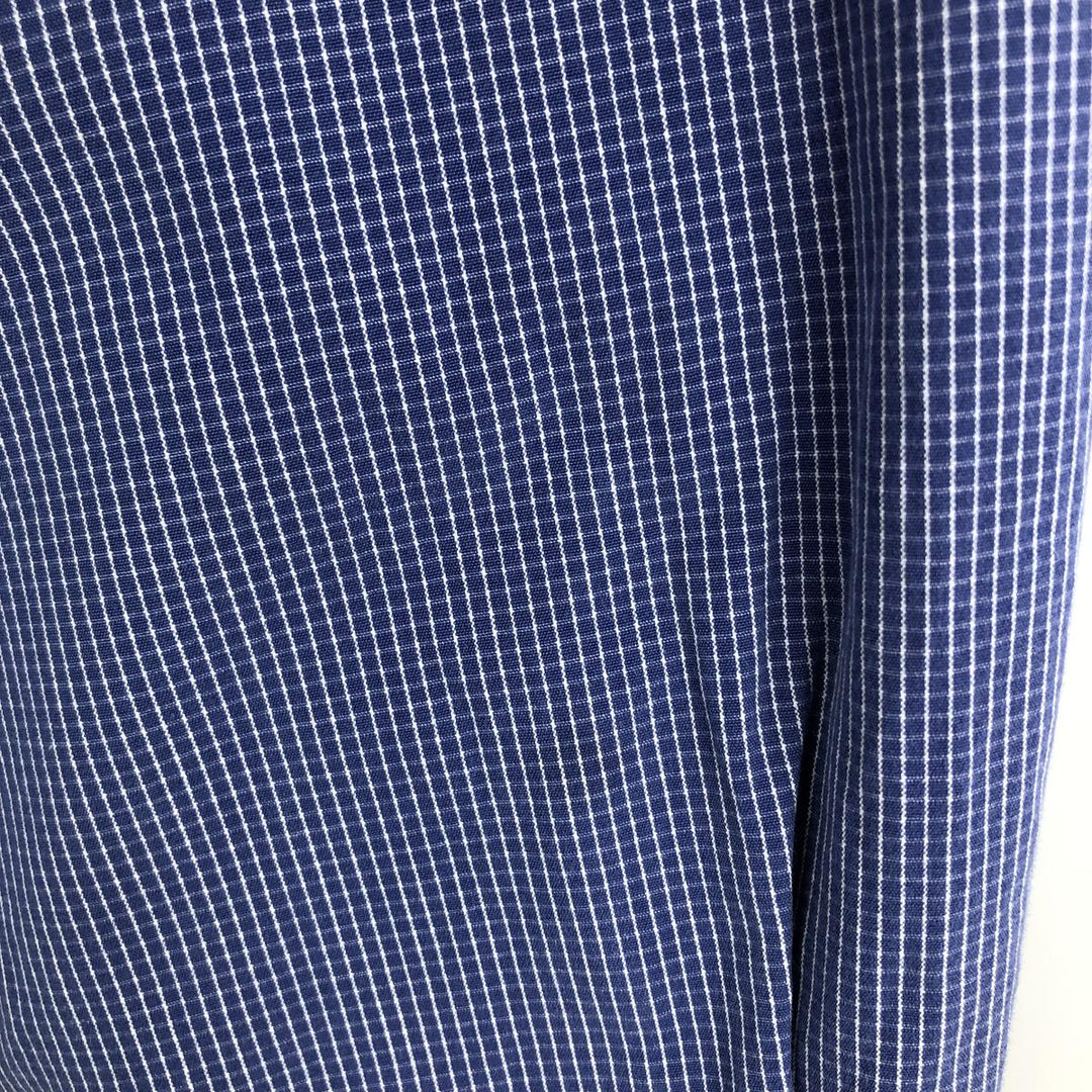 Ralph Lauren BLAKE long sleeve button down check shirt, men's size L cotton blue type Vintage Second Hand