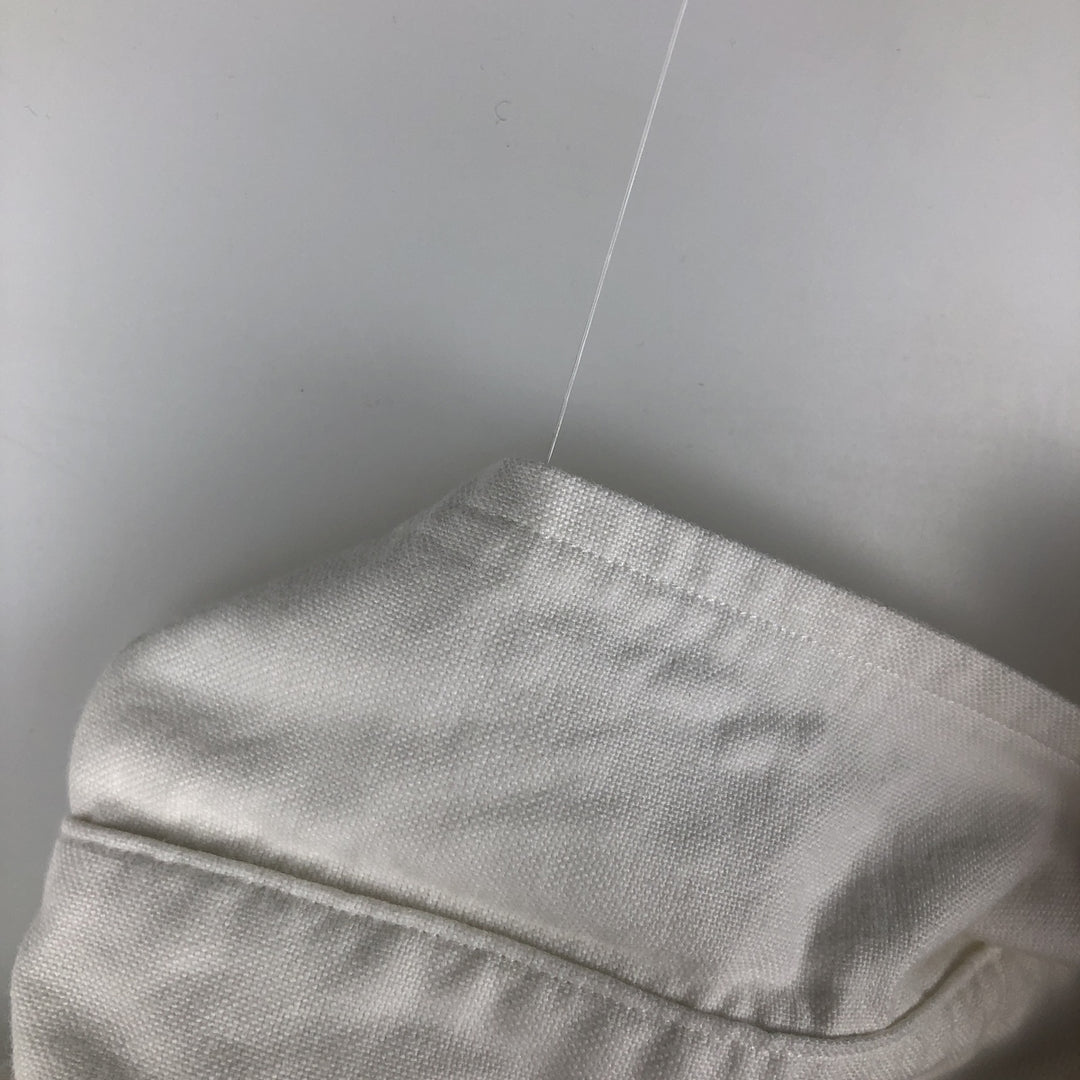 Ralph Lauren YARMOUTH long sleeve button down shirt, men's size L cotton white type Vintage Second Hand