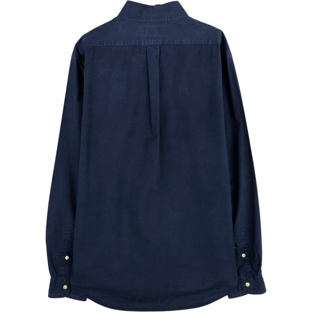 Ralph Lauren Slim Fit Long Sleeve Button-Down Shirt, Men's Size L cotton navy blue type Vintage Second Hand