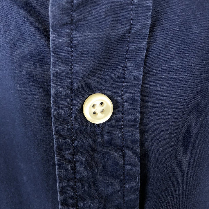 Ralph Lauren Slim Fit Long Sleeve Button-Down Shirt, Men's Size L cotton navy blue type Vintage Second Hand
