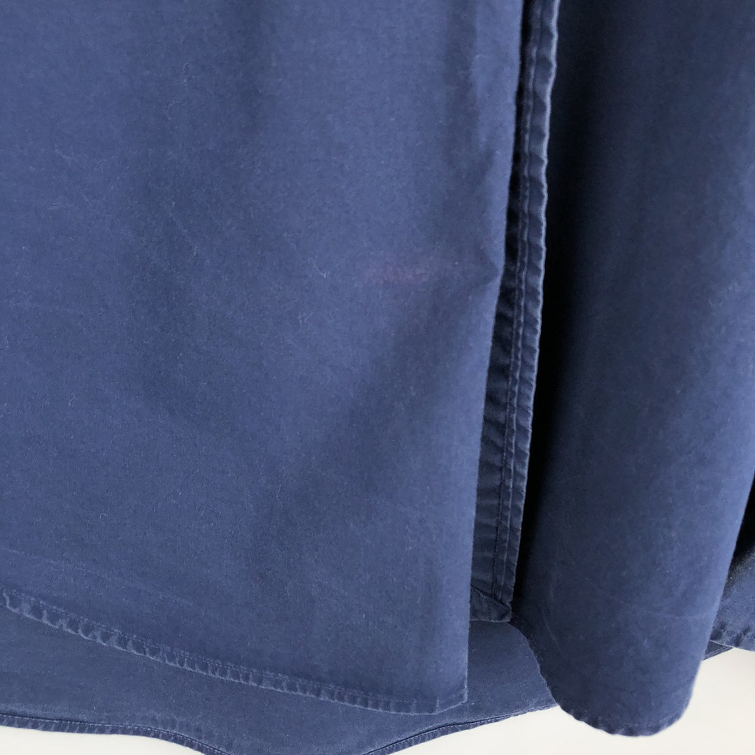 Ralph Lauren Slim Fit Long Sleeve Button-Down Shirt, Men's Size L cotton navy blue type Vintage Second Hand