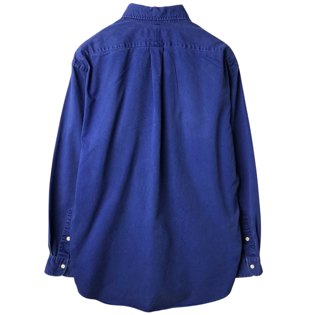 Ralph Lauren long sleeve button down shirt, men's size M cotton blue type Vintage Second Hand