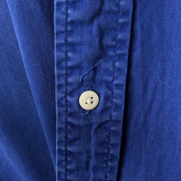 Ralph Lauren long sleeve button down shirt, men's size M cotton blue type Vintage Second Hand