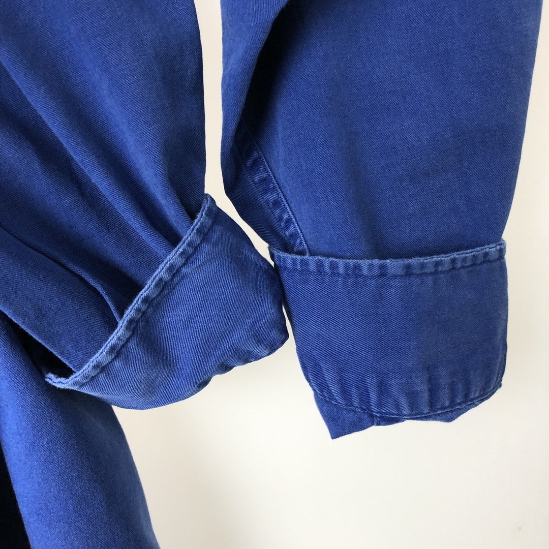 Ralph Lauren long sleeve button down shirt, men's size M cotton blue type Vintage Second Hand