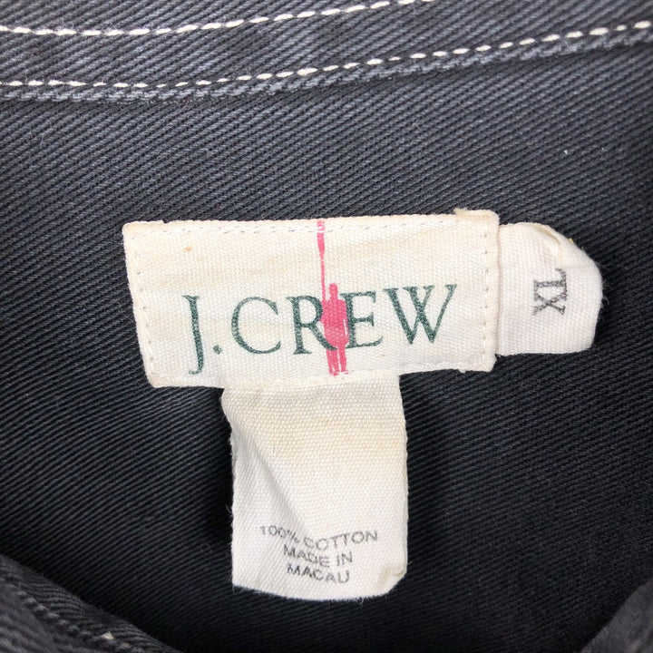 90'S J.Crew Long-Sleeve Button-Down Shirt, Men's Size XL (Equivalent), Vintage cotton black type Vintage Second Hand