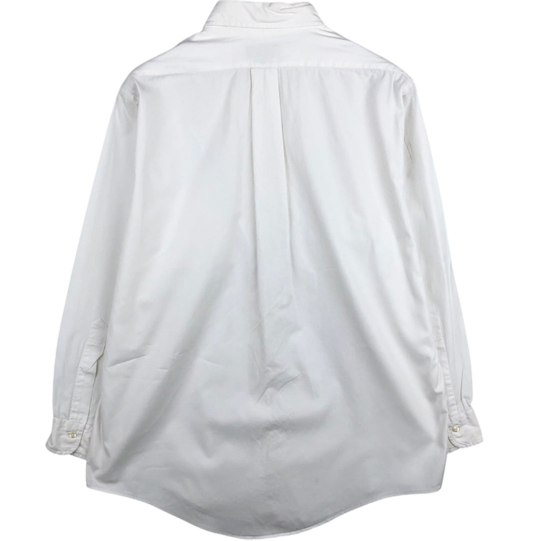 Brooks Brothers long-sleeved button-down shirt, made in the USA, size M cotton white type Vintage Second Hand