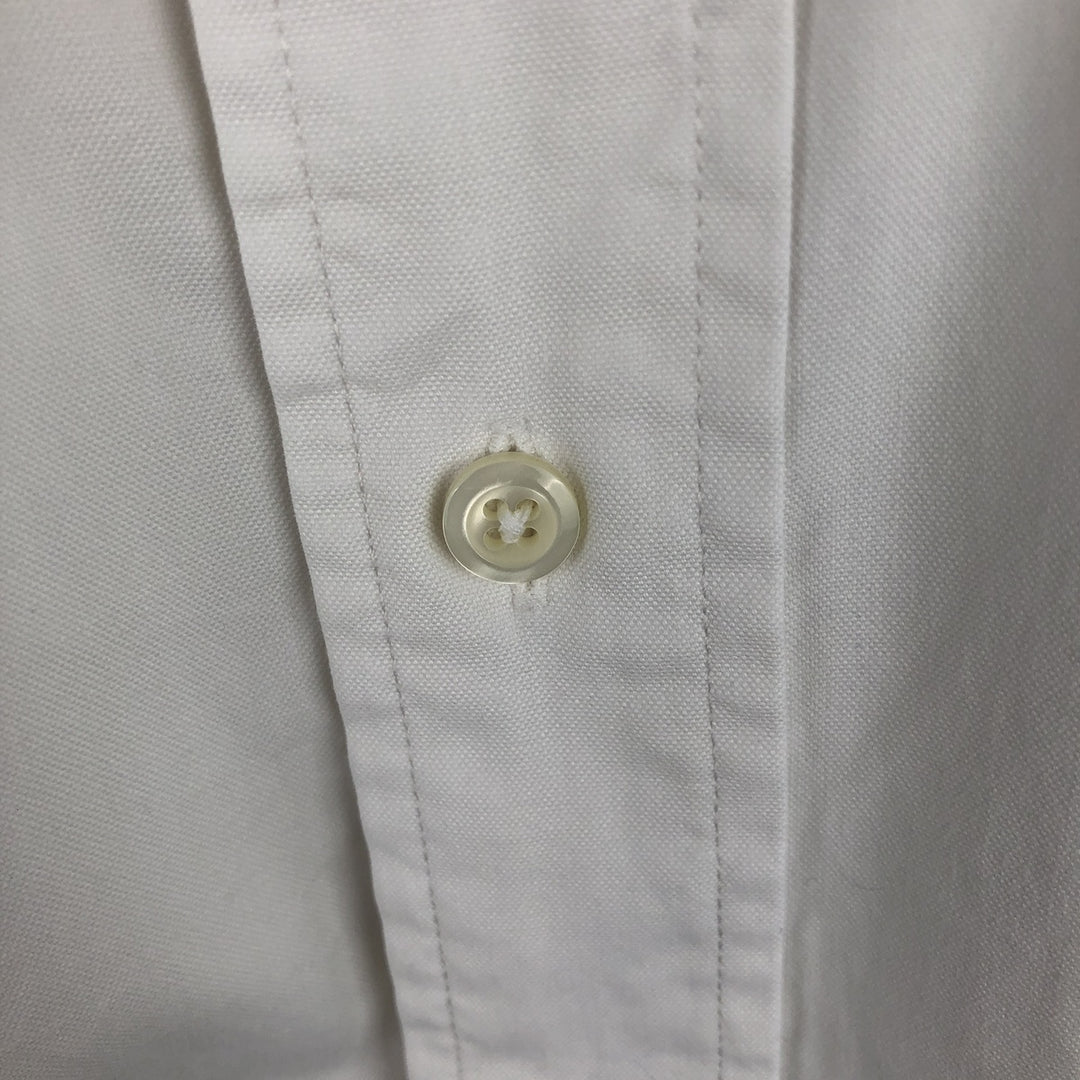 Brooks Brothers long-sleeved button-down shirt, made in the USA, size M cotton white type Vintage Second Hand