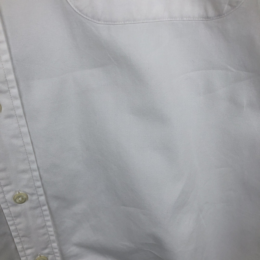 Brooks Brothers long-sleeved button-down shirt, made in the USA, size M cotton white type Vintage Second Hand