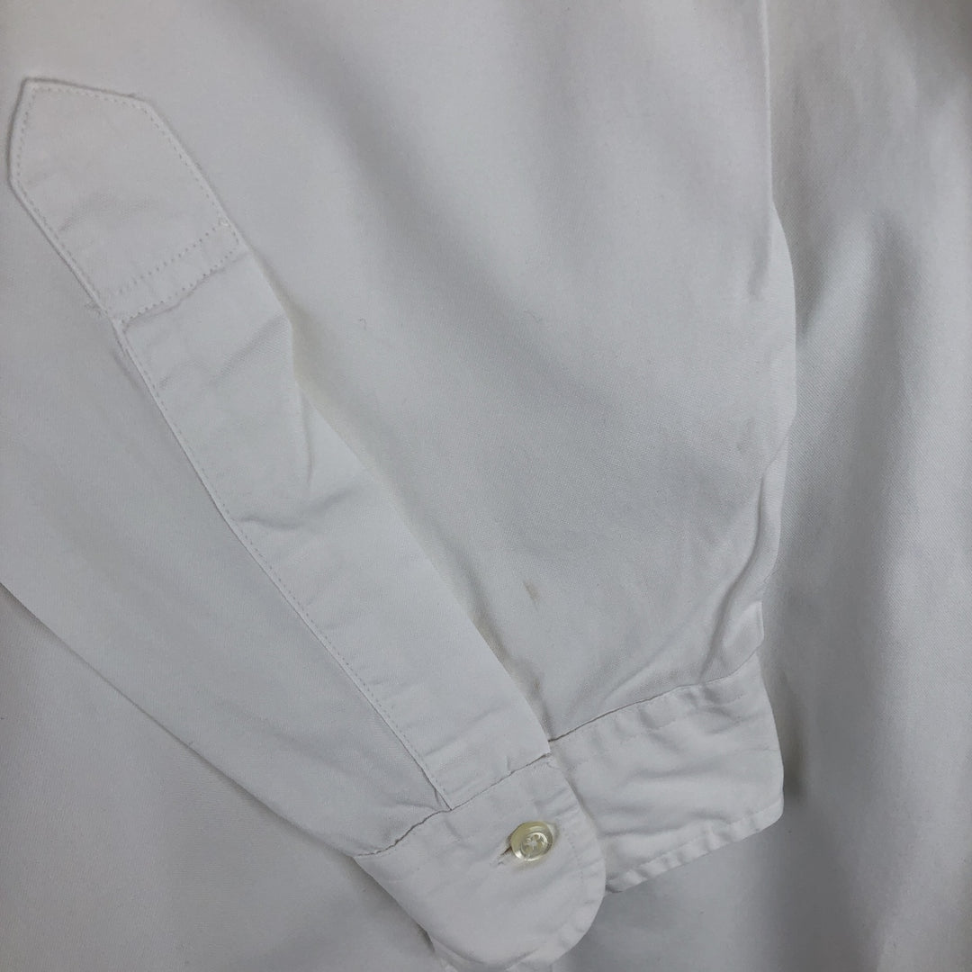 Brooks Brothers long-sleeved button-down shirt, made in the USA, size M cotton white type Vintage Second Hand