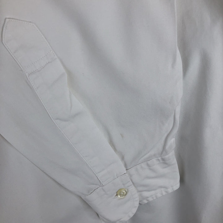 Brooks Brothers long-sleeved button-down shirt, made in the USA, size M cotton white type Vintage Second Hand