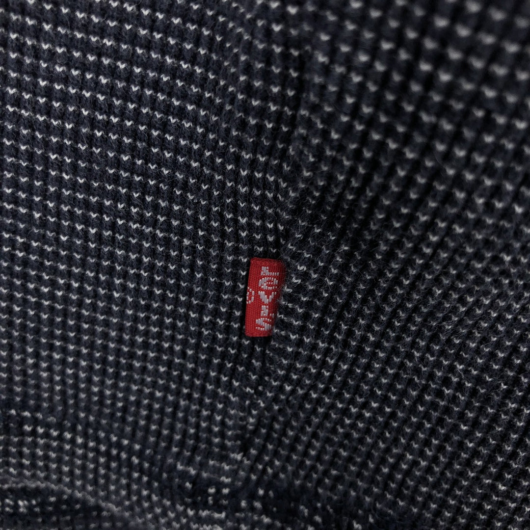 Levi's Thermal Long-Sleeve T-Shirt, Men's Size M cotton navy blue type Vintage Second Hand