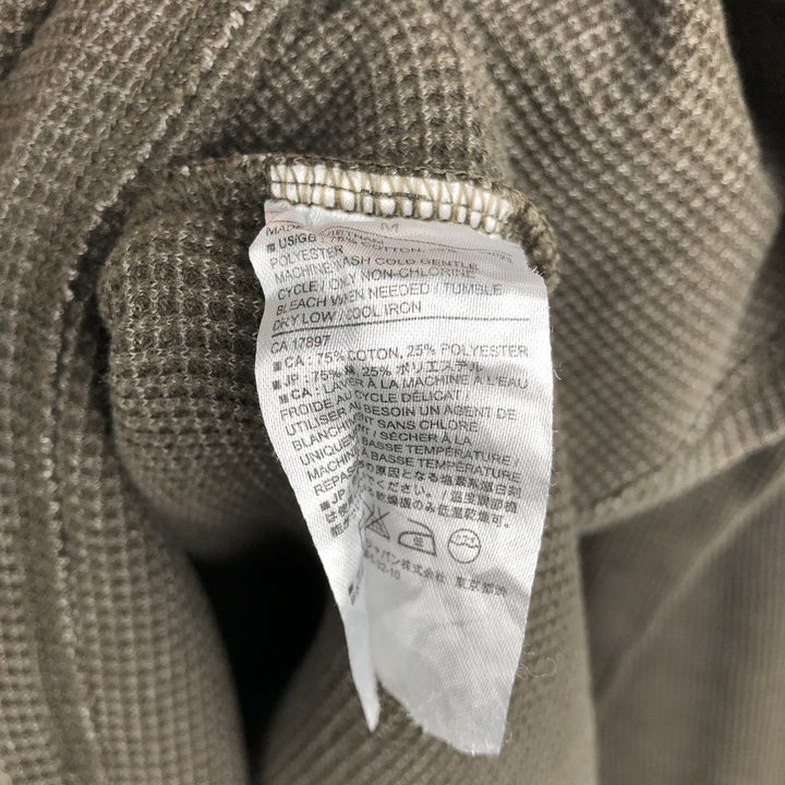 Banana Republic Thermal Long T-Shirt, Honeycomb, Men's Size M cotton Khaki type sage green Vintage Second Hand