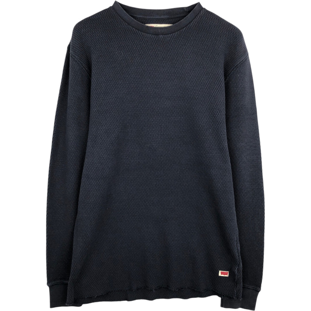Levi's Standard Fit Thermal Long T-Shirt, Men's Size Medium cotton black type Vintage Second Hand