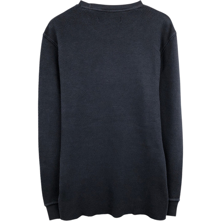Levi's Standard Fit Thermal Long T-Shirt, Men's Size Medium cotton black type Vintage Second Hand