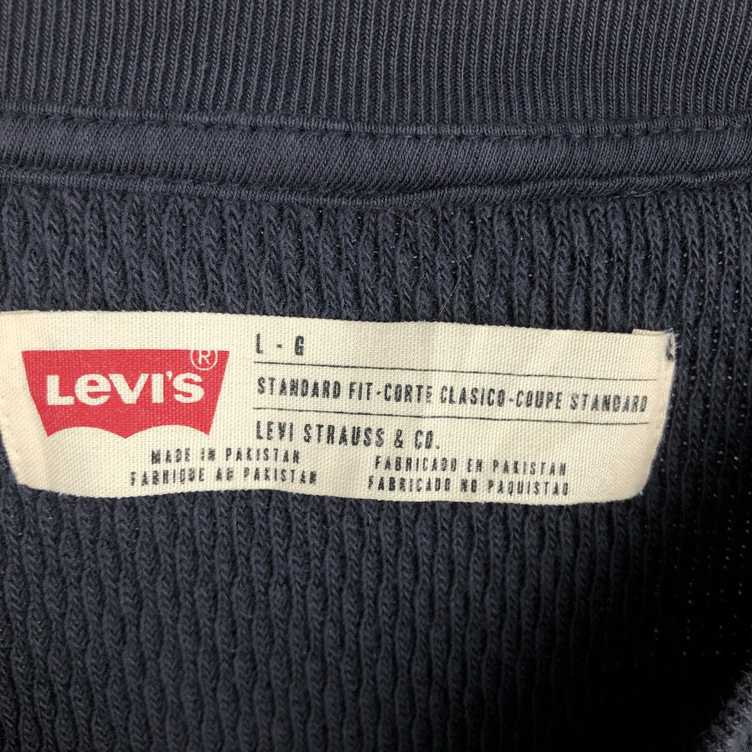 Levi's Standard Fit Thermal Long T-Shirt, Men's Size Medium cotton black type Vintage Second Hand