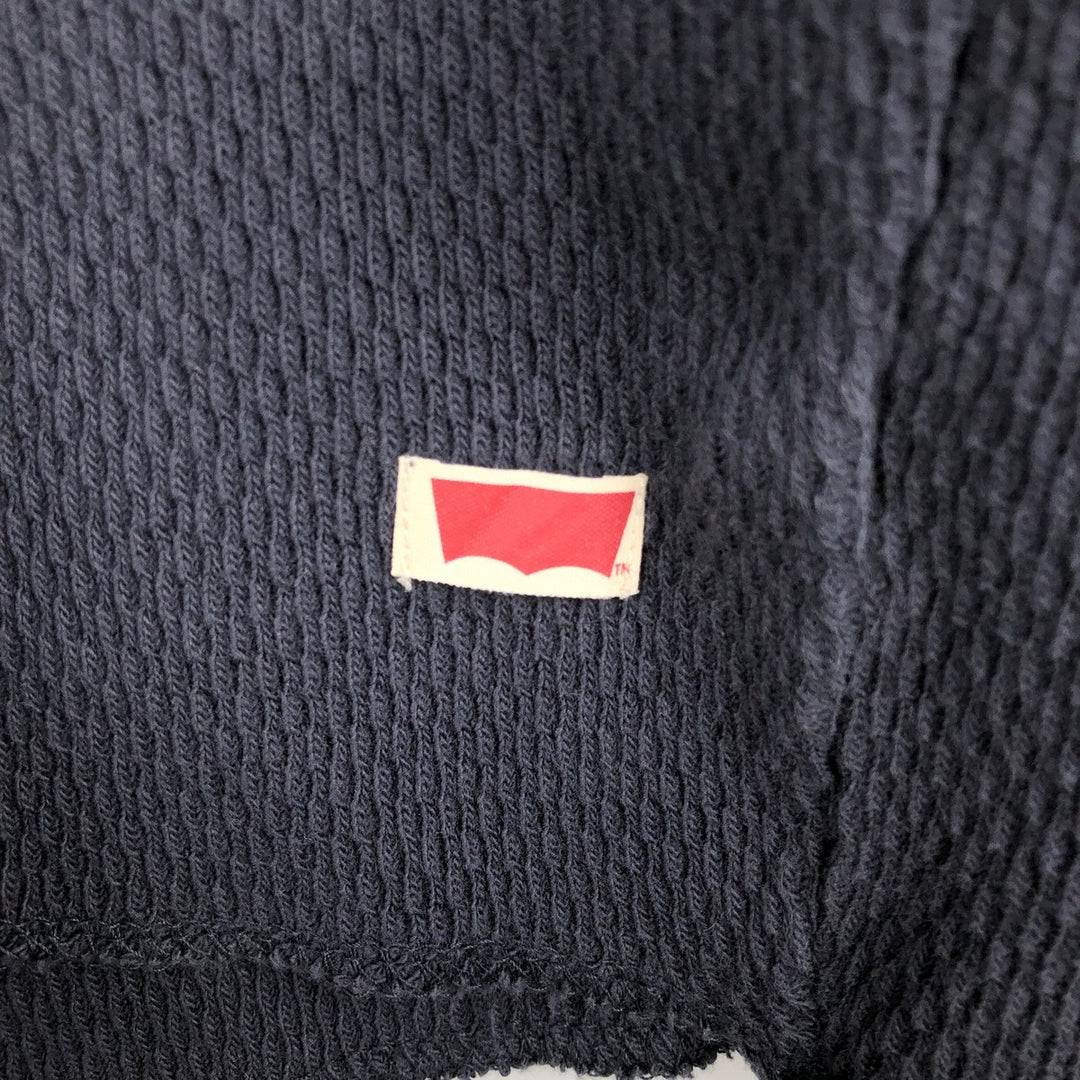 Levi's Standard Fit Thermal Long T-Shirt, Men's Size Medium cotton black type Vintage Second Hand