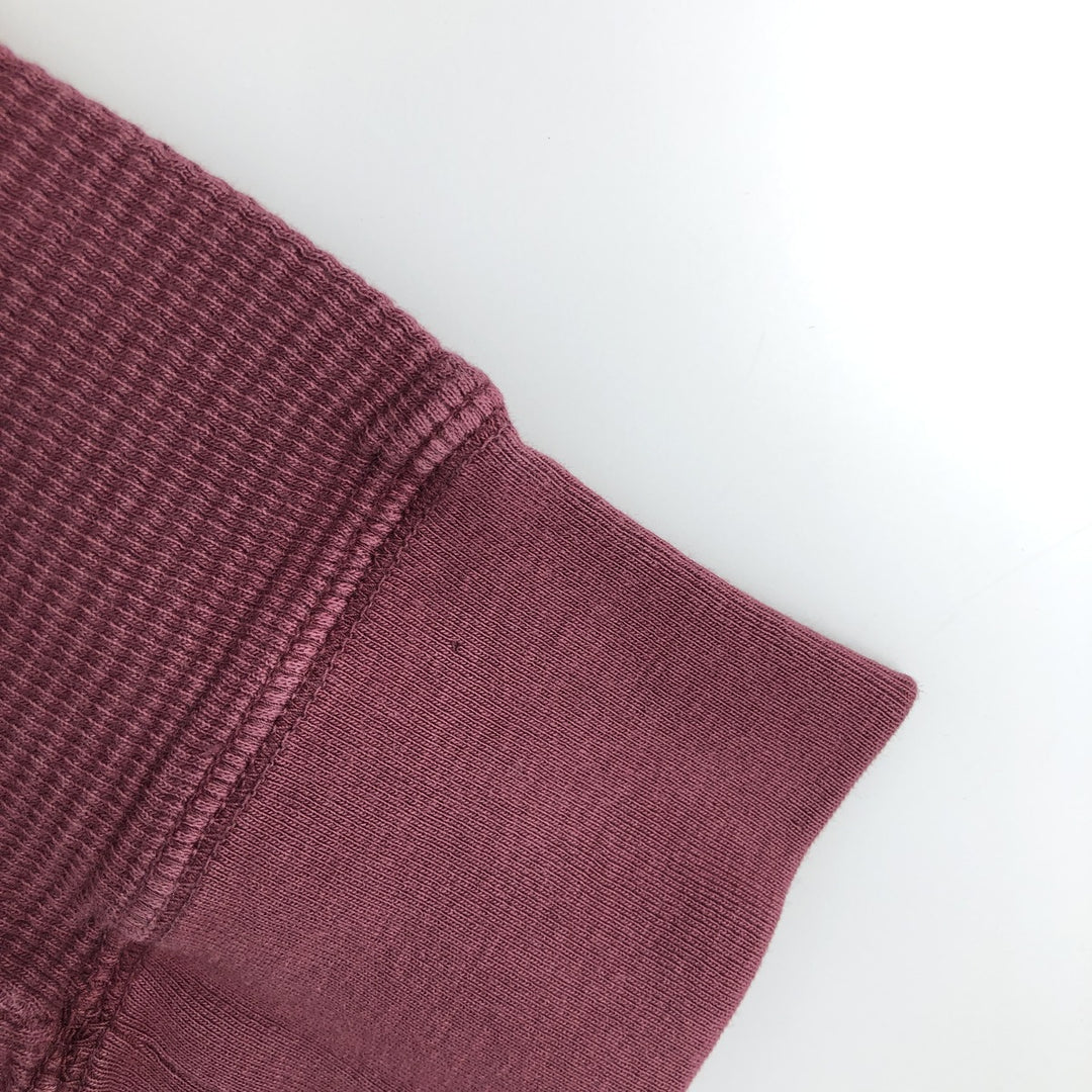 Woolrich Thermal Long-Sleeve T-Shirt, Men's Size L (approx.) cotton wine-red Vintage Second Hand
