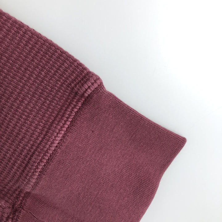 Woolrich Thermal Long-Sleeve T-Shirt, Men's Size L (approx.) cotton wine-red Vintage Second Hand