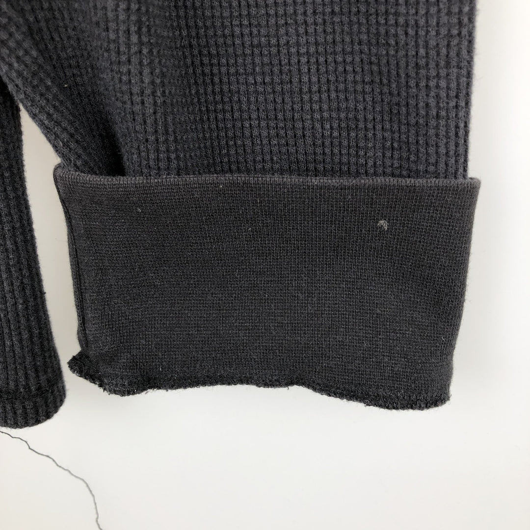 Calvin Klein Thermal Long-Sleeve T-Shirt, Waffle Pattern, Men's Size L (equivalent to size L) cotton black type Vintage Second Hand