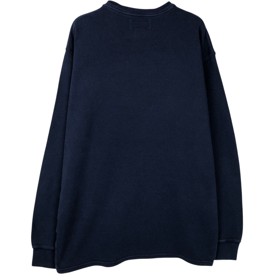 Ralph Lauren POLO RALPH LAUREN Thermal Long T-Shirt Men's XXL cotton navy blue type Vintage Second Hand