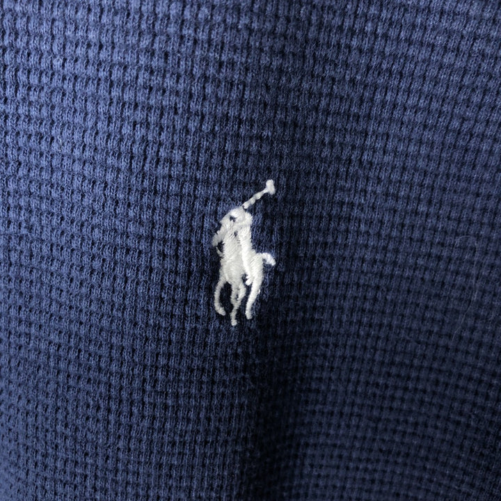 Ralph Lauren POLO RALPH LAUREN Thermal Long T-Shirt Men's XXL cotton navy blue type Vintage Second Hand