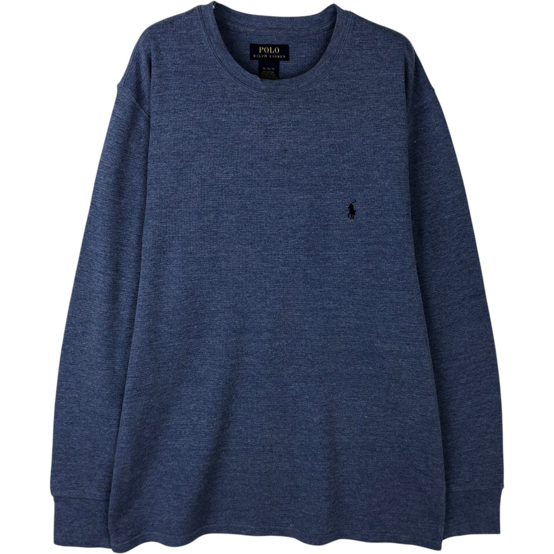 Ralph Lauren POLO RALPH LAUREN Thermal Long T-Shirt Men's XL cotton blue type Vintage Second Hand