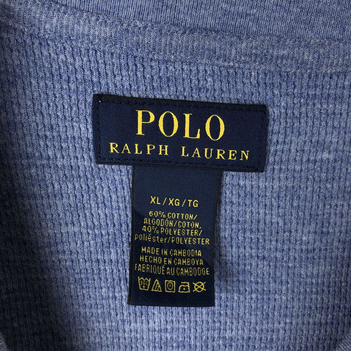 Ralph Lauren POLO RALPH LAUREN Thermal Long T-Shirt Men's XL cotton blue type Vintage Second Hand