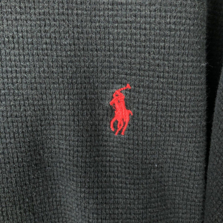 Ralph Lauren POLO RALPH LAUREN Thermal Long T-Shirt Men's XL cotton black type Vintage Second Hand