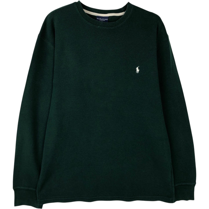 Ralph Lauren POLO RALPH LAUREN SLEEPWEAR Thermal Long T-Shirt, Men's Size Medium cotton Green type dark green Vintage Second Hand