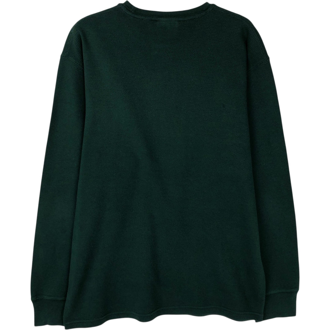 Ralph Lauren POLO RALPH LAUREN SLEEPWEAR Thermal Long T-Shirt, Men's Size Medium cotton Green type dark green Vintage Second Hand
