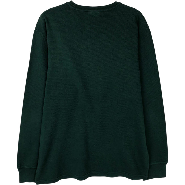 Ralph Lauren POLO RALPH LAUREN SLEEPWEAR Thermal Long T-Shirt, Men's Size Medium cotton Green type dark green Vintage Second Hand