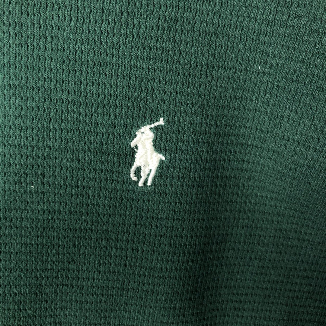 Ralph Lauren POLO RALPH LAUREN SLEEPWEAR Thermal Long T-Shirt, Men's Size Medium cotton Green type dark green Vintage Second Hand