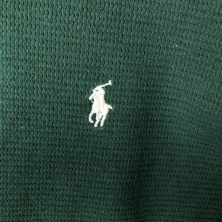 Ralph Lauren POLO RALPH LAUREN SLEEPWEAR Thermal Long T-Shirt, Men's Size Medium cotton Green type dark green Vintage Second Hand