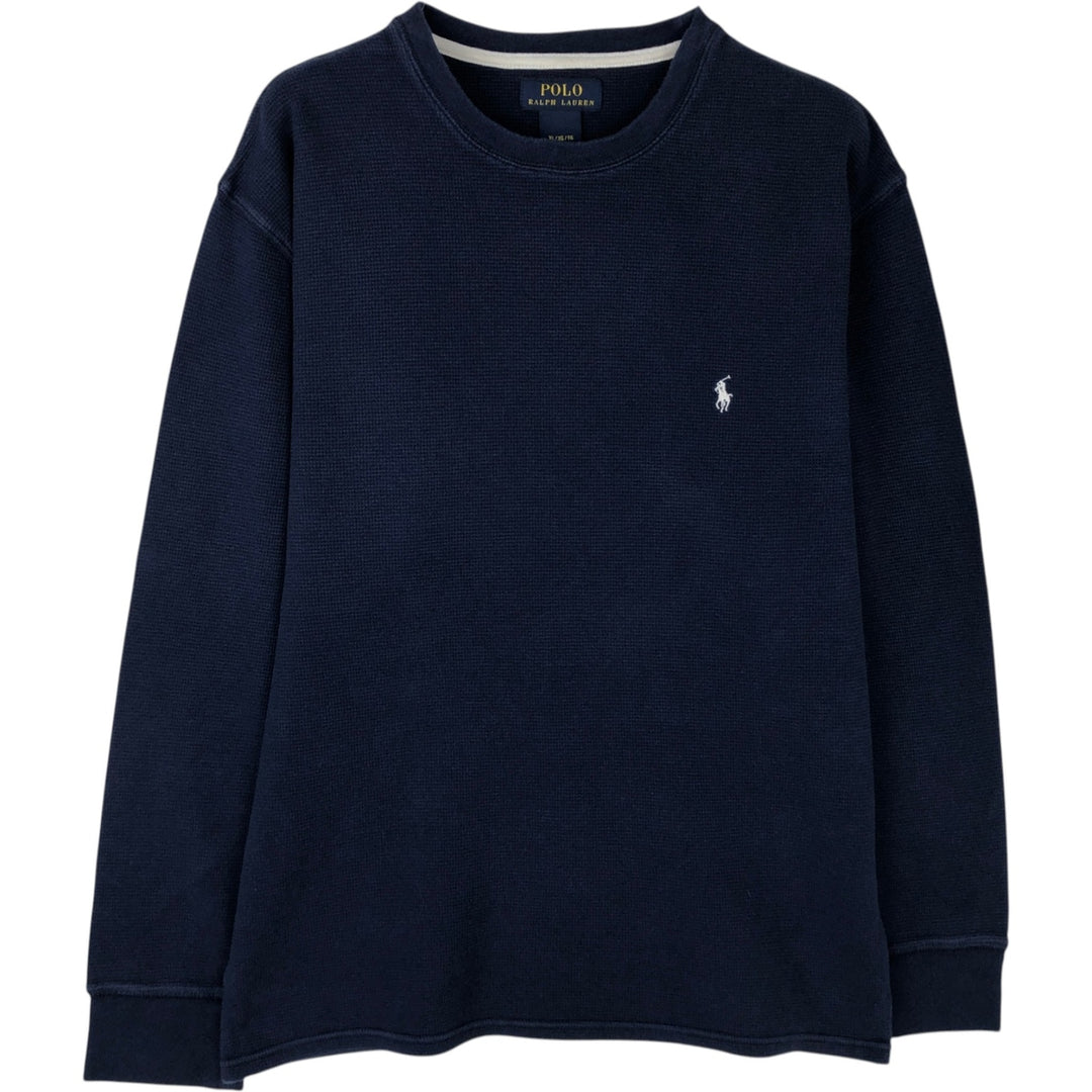 Ralph Lauren POLO RALPH LAUREN Thermal Long T-Shirt Men's XL cotton navy blue type Vintage Second Hand