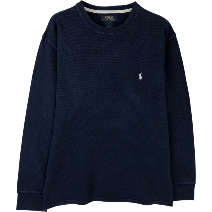 Ralph Lauren POLO RALPH LAUREN Thermal Long T-Shirt Men's XL cotton navy blue type Vintage Second Hand