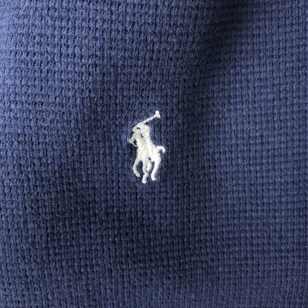 Ralph Lauren POLO RALPH LAUREN Thermal Long T-Shirt Men's XL cotton navy blue type Vintage Second Hand