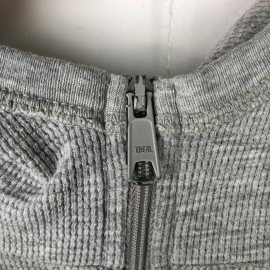 Ralph Lauren POLO RALPH LAUREN Half-Zip Hooded Thermal Long-Sleeve T-Shirt, Men's Size M (approx.) cotton gray type Vintage Second Hand