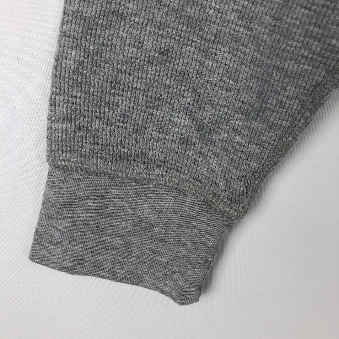 Ralph Lauren POLO RALPH LAUREN Half-Zip Hooded Thermal Long-Sleeve T-Shirt, Men's Size M (approx.) cotton gray type Vintage Second Hand