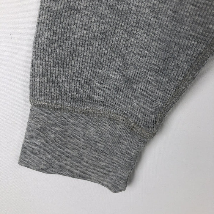 Ralph Lauren POLO RALPH LAUREN Half-Zip Hooded Thermal Long-Sleeve T-Shirt, Men's Size M (approx.) cotton gray type Vintage Second Hand
