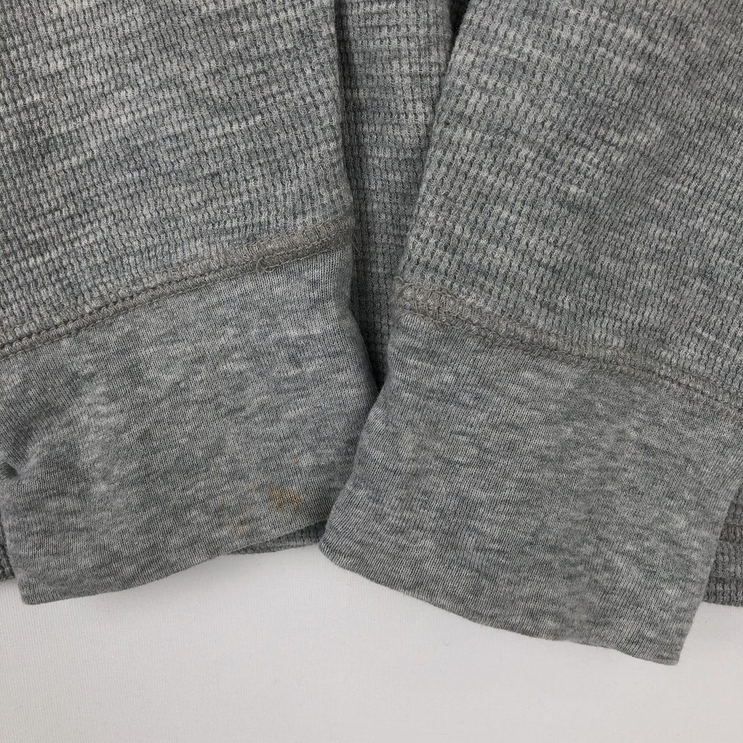 Ralph Lauren POLO RALPH LAUREN Half-Zip Hooded Thermal Long-Sleeve T-Shirt, Men's Size M (approx.) cotton gray type Vintage Second Hand