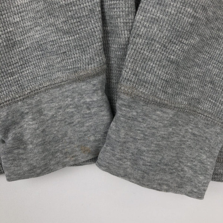 Ralph Lauren POLO RALPH LAUREN Half-Zip Hooded Thermal Long-Sleeve T-Shirt, Men's Size M (approx.) cotton gray type Vintage Second Hand