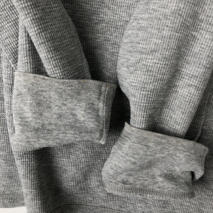 Ralph Lauren POLO RALPH LAUREN Half-Zip Hooded Thermal Long-Sleeve T-Shirt, Men's Size M (approx.) cotton gray type Vintage Second Hand