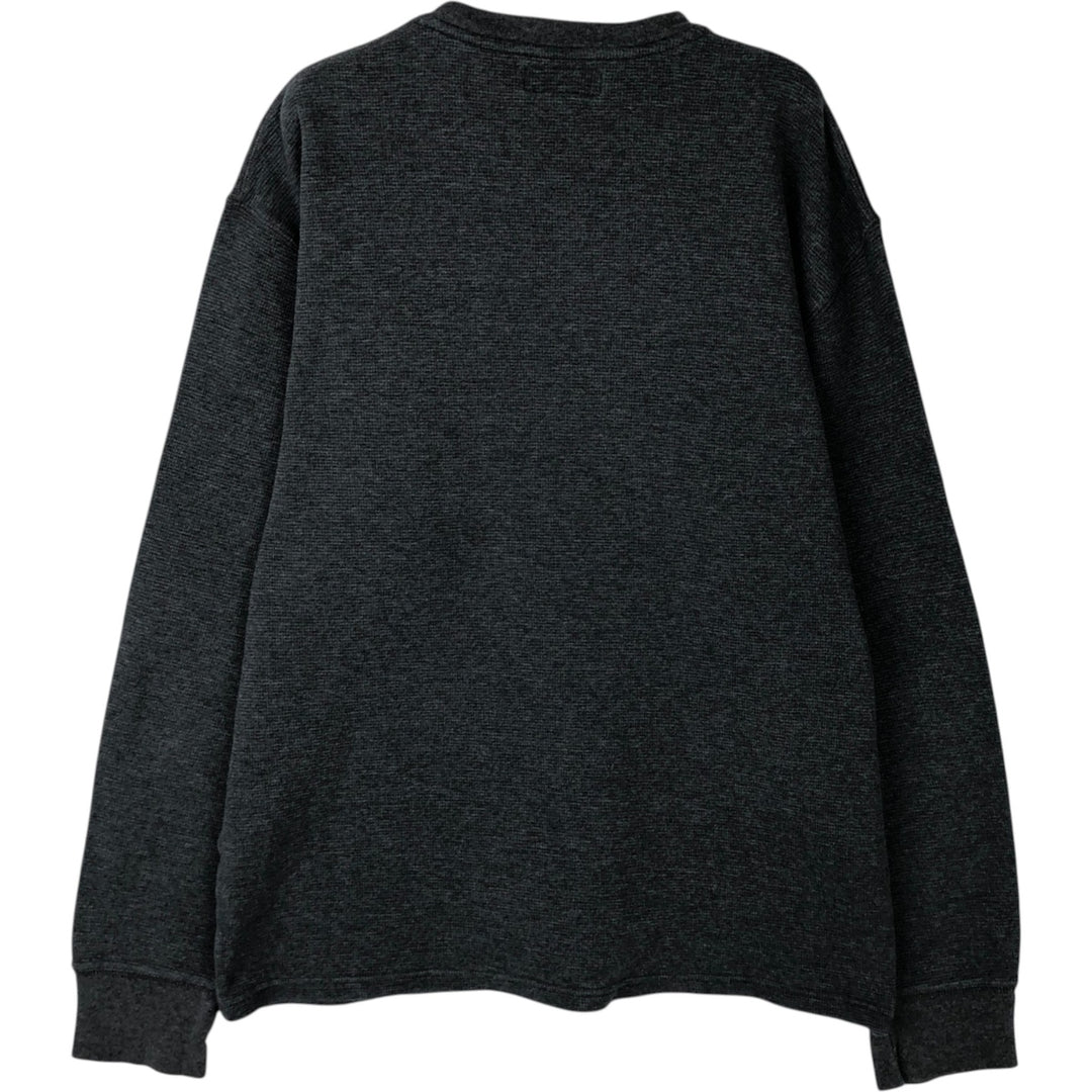 Ralph Lauren POLO RALPH LAUREN Thermal Long T-Shirt Men's Size L cotton Charcoal Vintage Second Hand