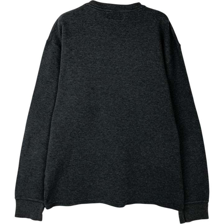 Ralph Lauren POLO RALPH LAUREN Thermal Long T-Shirt Men's Size L cotton Charcoal Vintage Second Hand