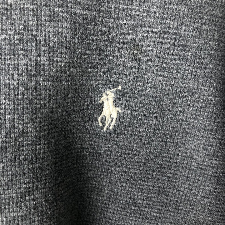 Ralph Lauren POLO RALPH LAUREN Thermal Long T-Shirt Men's Size L cotton Charcoal Vintage Second Hand