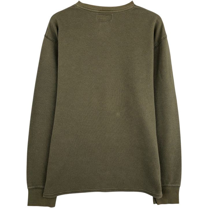 Ralph Lauren POLO RALPH LAUREN Thermal Long T-Shirt Men's XL cotton Khaki type sage green Vintage Second Hand