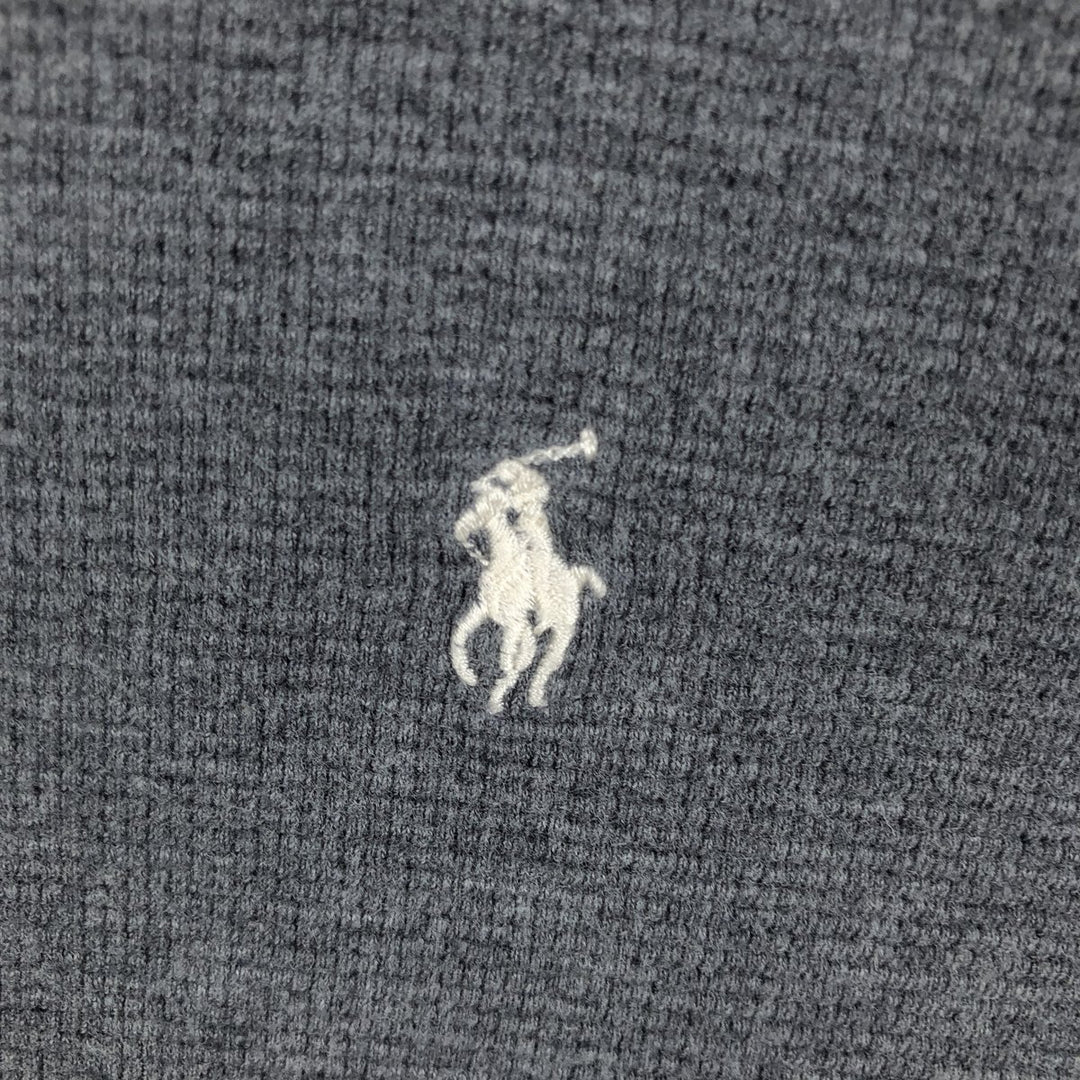Ralph Lauren POLO RALPH LAUREN SLEEPWEAR Thermal Long T-Shirt, Men's Size Medium cotton Charcoal Vintage Second Hand